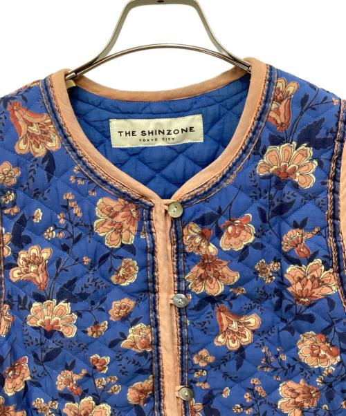 THE SHINZONE（ザ シンゾーン）THE SHINZONE (ザ シンゾーン) フラワーキルティングベスト ブルー サイズ:FREEの古着・服飾アイテム