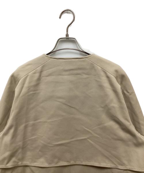 GALERIE VIE（ギャルリーヴィー）GALERIE VIE (ギャルリーヴィー) コットンウールギャバジン カラーレストレンチコート アイボリー サイズ:FREEの古着・服飾アイテム