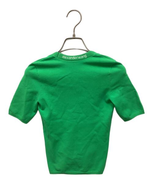 ALEXANDER WANG.T（アレキサンダーワンティー）ALEXANDER WANG.T (アレキサンダーワンティー) リブジャガードニットTシャツ グリーン サイズ:XSの古着・服飾アイテム