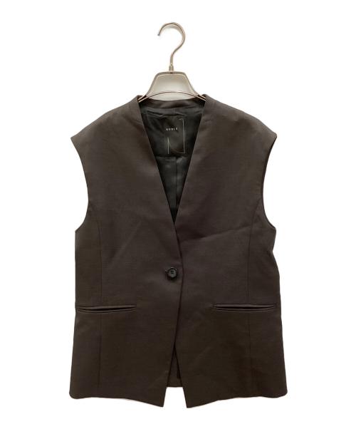 Noble（ノーブル）Noble (ノーブル) エステルツイルストレッチVカラージレ グレー サイズ:36の古着・服飾アイテム