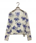 POPPYポピー）の古着「TOILE DE JOUY SEE-THROUGH TOPS」｜ブルー
