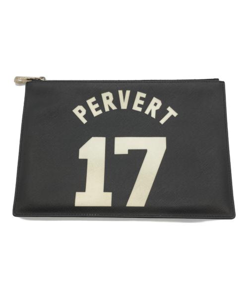 GIVENCHY（ジバンシィ）GIVENCHY (ジバンシィ) 'Pervert 17' Zip Pouch Clutch Bag/パーバート17ジップポーチクラッチバック ブラックの古着・服飾アイテム