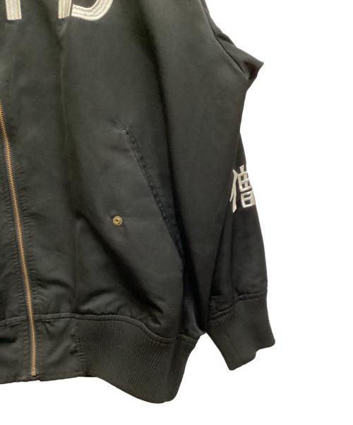 PUNK DRUNKERS（パンクドランカーズ）PUNK DRUNKERS (パンクドランカーズ) LAND by MILKBOY (ランドバイミルクボーイ) BIGシルエットMA-1.JKT ブラック サイズ:Lの古着・服飾アイテム