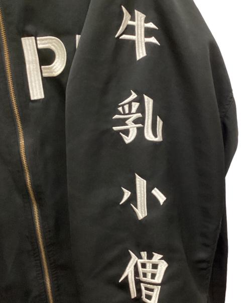 PUNK DRUNKERS（パンクドランカーズ）PUNK DRUNKERS (パンクドランカーズ) LAND by MILKBOY (ランドバイミルクボーイ) BIGシルエットMA-1.JKT ブラック サイズ:Lの古着・服飾アイテム