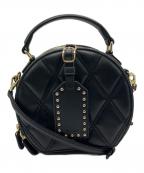 DIANAダイアナ）の古着「ラウンド型キルティングバッグ」｜ブラック