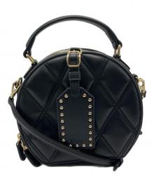 DIANA（ダイアナ）の古着「ラウンド型キルティングバッグ」｜ブラック