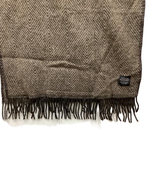 LAPUAN KANKURIT（ラプアンカンクリ）LAPUAN KANKURIT (ラプアンカンクリ) ポケットショール ブラウンの古着・服飾アイテム