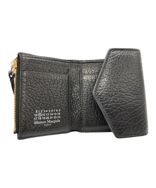 Maison Margiela（メゾンマルジェラ）Maison Margiela (メゾンマルジェラ) LEATHER ENVELOPE WALLET/レザーエンベロープウォレット/三つ折り財布 ブラックの古着・服飾アイテム