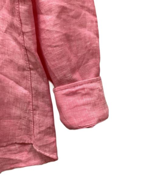 INDIVIDUALIZED SHIRTS（インディビジュアライズドシャツ）INDIVIDUALIZED SHIRTS (インディビジュアライズドシャツ) リネンシャツ ピンク サイズ:15 1/2 33の古着・服飾アイテム