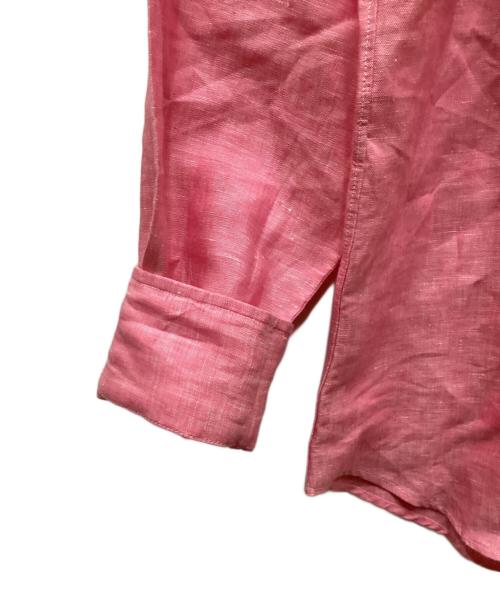 INDIVIDUALIZED SHIRTS（インディビジュアライズドシャツ）INDIVIDUALIZED SHIRTS (インディビジュアライズドシャツ) リネンシャツ ピンク サイズ:15 1/2 33の古着・服飾アイテム