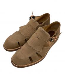 PAUL SMITH（ポールスミス）の古着「レザーキルトグルカサンダル」｜ベージュ