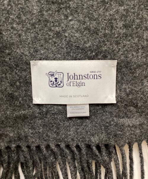 JOHNSTONS OF ELGIN（ジョンストンズオブエルガン）JOHNSTONS OF ELGIN (ジョンストンズオブエルガン) ブランケットストール ブラックの古着・服飾アイテム