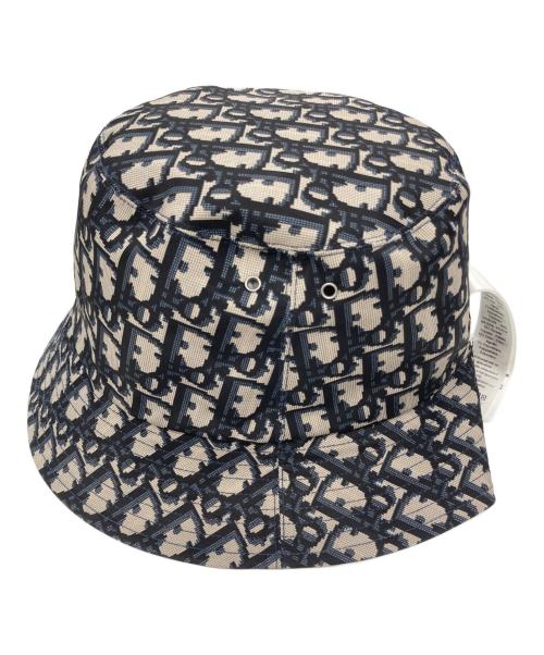 Christian Dior（クリスチャン ディオール）Christian Dior (クリスチャン ディオール) Teddy-D リバーシブル ボブハット ネイビー サイズ:58の古着・服飾アイテム