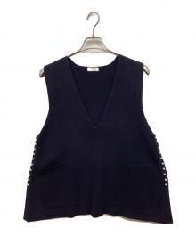 BALLSEY（ボールジィ）の古着「パールコンビ Vネックベスト」｜ネイビー