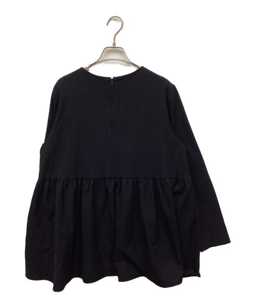 YORI（ヨリ）YORI (ヨリ) 起毛フリルブラウス ネイビー サイズ:38の古着・服飾アイテム