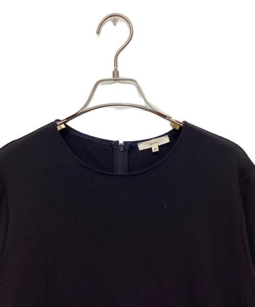 YORI（ヨリ）YORI (ヨリ) 起毛フリルブラウス ネイビー サイズ:38の古着・服飾アイテム