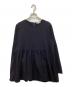 YORI（ヨリ）の古着「起毛フリルブラウス」｜ネイビー