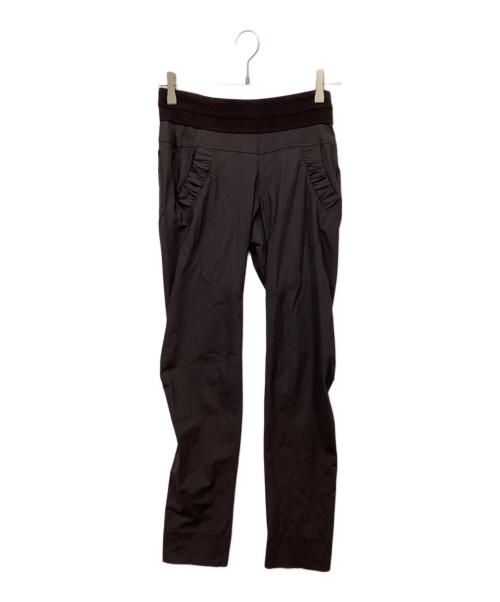 Sov.（ソブ）Sov. (ソブ) メリルハイテンションパンツ ブラウン サイズ:36の古着・服飾アイテム