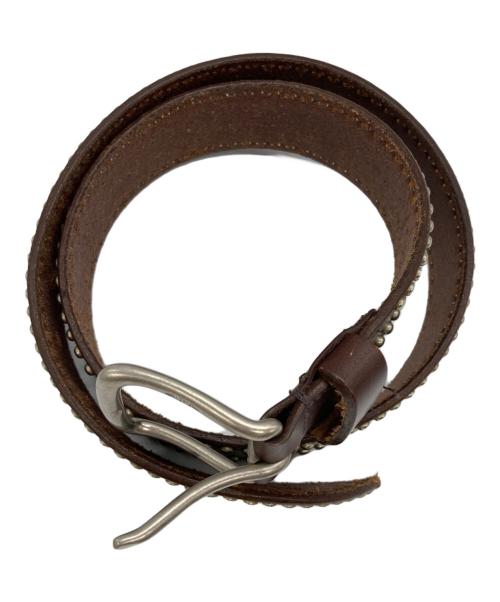 J&M DAVIDSON（ジェイ＆エム デヴィッドソン）J&M DAVIDSON (ジェイ＆エム デヴィッドソン) スタッズベルト ブラウン サイズ:80/32の古着・服飾アイテム