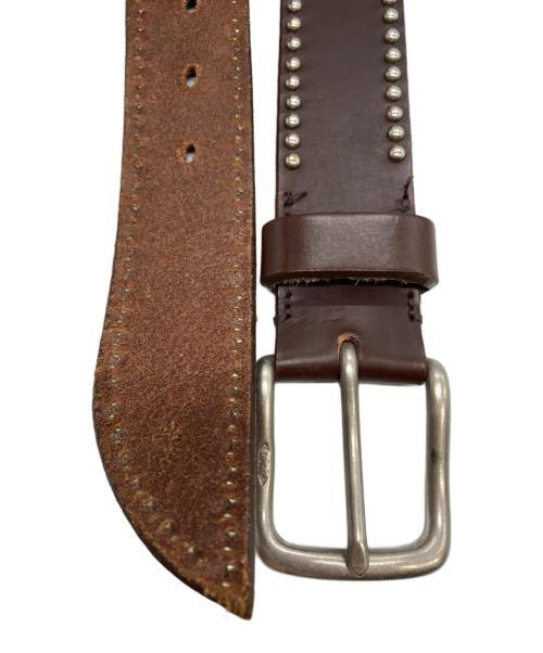 J&M DAVIDSON（ジェイ＆エム デヴィッドソン）J&M DAVIDSON (ジェイ＆エム デヴィッドソン) スタッズベルト ブラウン サイズ:80/32の古着・服飾アイテム
