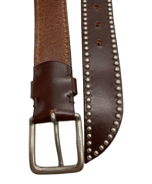 J&M DAVIDSON（ジェイ＆エム デヴィッドソン）J&M DAVIDSON (ジェイ＆エム デヴィッドソン) スタッズベルト ブラウン サイズ:80/32の古着・服飾アイテム
