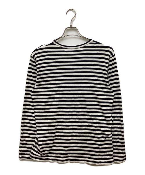 PLAY COMME des GARCONS（プレイコムデギャルソン）PLAY COMME des GARCONS (プレイ コムデギャルソン) Unisex Border Long Sleeve T-Shirt ホワイト サイズ:Mの古着・服飾アイテム
