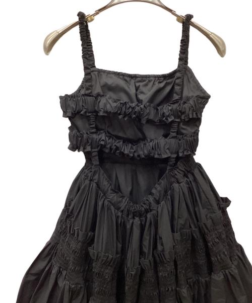 THE TOE（ザ・トゥー）THE TOE (ザ・トゥー) Gyro Gather Onepiece/ジャイロギャザーワンピース ブラック サイズ:Sの古着・服飾アイテム