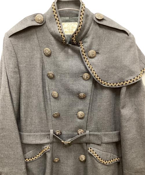 Metamorphose（メタモルフォーゼ）Metamorphose (メタモルフォーゼ) スタンドカラーウールジョーゼットダブルコート グレー サイズ:ーの古着・服飾アイテム