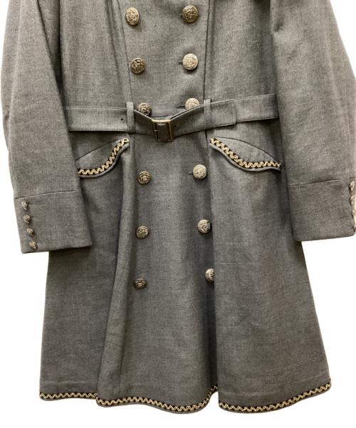 Metamorphose（メタモルフォーゼ）Metamorphose (メタモルフォーゼ) スタンドカラーウールジョーゼットダブルコート グレー サイズ:ーの古着・服飾アイテム