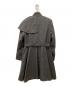 Metamorphose (メタモルフォーゼ) スタンドカラーウールジョーゼットダブルコート グレー サイズ:ー：8000円