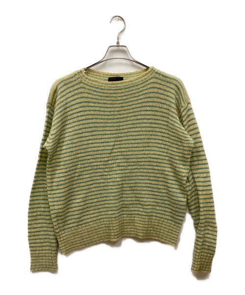 PRADA（プラダ）PRADA (プラダ) ボーダーニット イエロー サイズ:50の古着・服飾アイテム