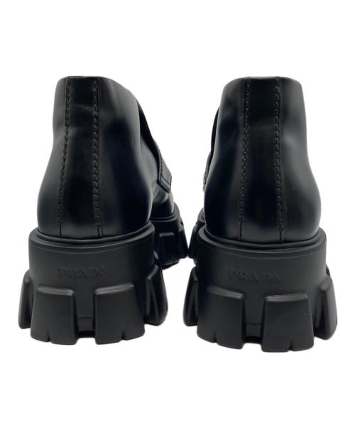 PRADA（プラダ）PRADA (プラダ) モノリスショートローファーブーツ ブラック サイズ:9 未使用品の古着・服飾アイテム
