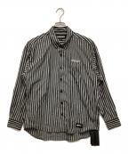 NEIGHBORHOODネイバーフッド）の古着「STRIPE SHIRT LS/ストライプシャツエルエス」｜ブラック