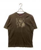 NEMETHネメス）の古着「ステッチ×ローププリントTシャツ」｜ブラウン