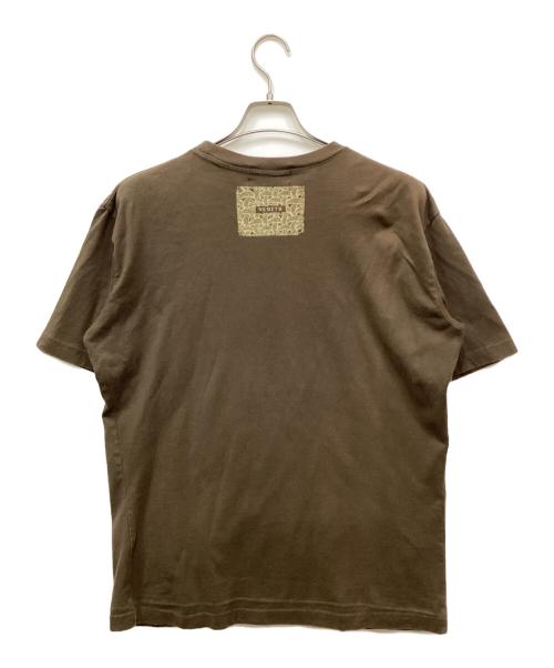 NEMETH（ネメス）NEMETH (ネメス) ステッチ×ローププリントTシャツ ブラウン サイズ:-の古着・服飾アイテム