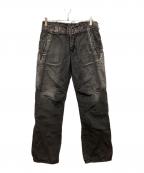 MARITHE+FRANCOIS GIRBAUDマリテフランソワジルボー）の古着「Technical Cut Destroy Design PT」｜ブラック