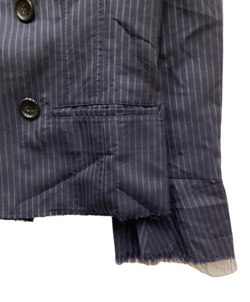 COMME des GARCONS JUNYA WATANABE MAN（コム デ ギャルソン ジュンヤ ワタナベ マン）COMME des GARCONS JUNYA WATANABE MAN (コム デ ギャルソン ジュンヤ ワタナベ マン) カットオフテーラードジャケット ネイビー サイズ:Sの古着・服飾アイテム