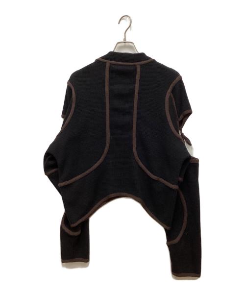 cycle（サイクル）cycle (サイクル) パイピングサーマルカットソー ブラック サイズ:FREEの古着・服飾アイテム