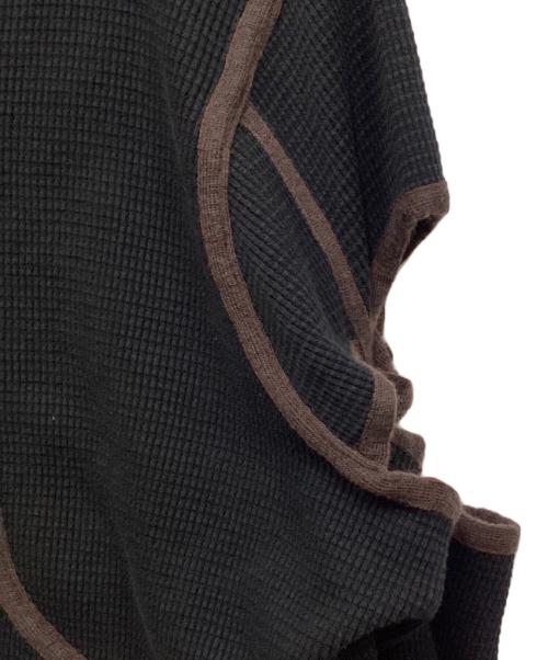 cycle（サイクル）cycle (サイクル) パイピングサーマルカットソー ブラック サイズ:FREEの古着・服飾アイテム