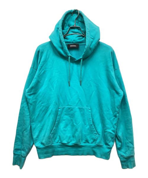 DIESEL（ディーゼル）DIESEL (ディーゼル) COPYRIGHTステッチフーディー スカイブルー サイズ:Mの古着・服飾アイテム