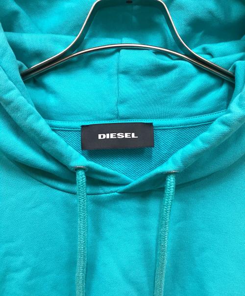 DIESEL（ディーゼル）DIESEL (ディーゼル) COPYRIGHTステッチフーディー スカイブルー サイズ:Mの古着・服飾アイテム
