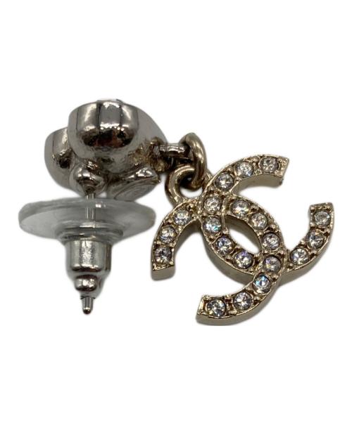 CHANEL（シャネル）CHANEL (シャネル) ココマーク×ハートラインストーンピアスの古着・服飾アイテム