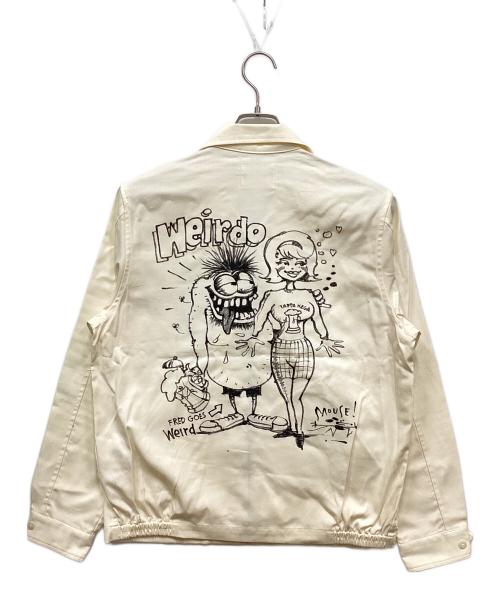 WEIRDO（ウィアード）WEIRDO (ウィアード) Stanley Mouse (スタンリー・マウス) スイングトップ/スタンリーマウスアートジャケット ホワイト サイズ:Mの古着・服飾アイテム