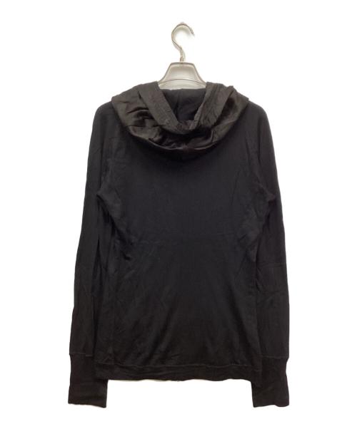 MA JULIUS（エムエイユリウス）MA JULIUS (エムエイユリウス) COTTON RAYON SWEAT/立体裁断切替スウェットパーカー ブラック サイズ:1の古着・服飾アイテム