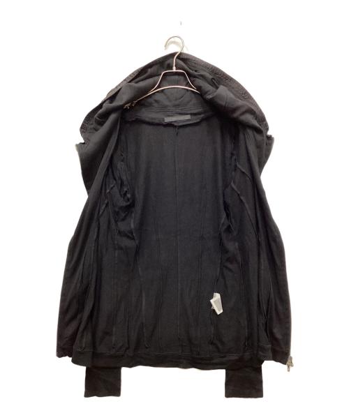 MA JULIUS（エムエイユリウス）MA JULIUS (エムエイユリウス) COTTON RAYON SWEAT/立体裁断切替スウェットパーカー ブラック サイズ:1の古着・服飾アイテム