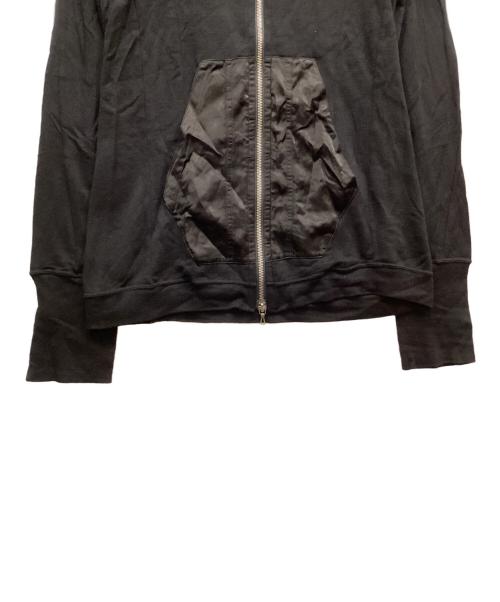 MA JULIUS（エムエイユリウス）MA JULIUS (エムエイユリウス) COTTON RAYON SWEAT/立体裁断切替スウェットパーカー ブラック サイズ:1の古着・服飾アイテム