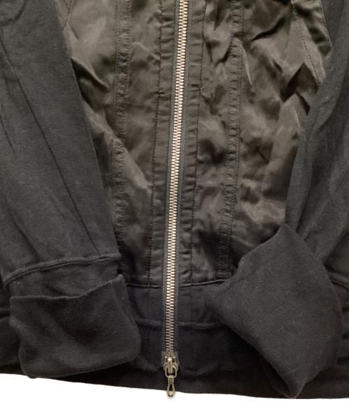 MA JULIUS（エムエイユリウス）MA JULIUS (エムエイユリウス) COTTON RAYON SWEAT/立体裁断切替スウェットパーカー ブラック サイズ:1の古着・服飾アイテム