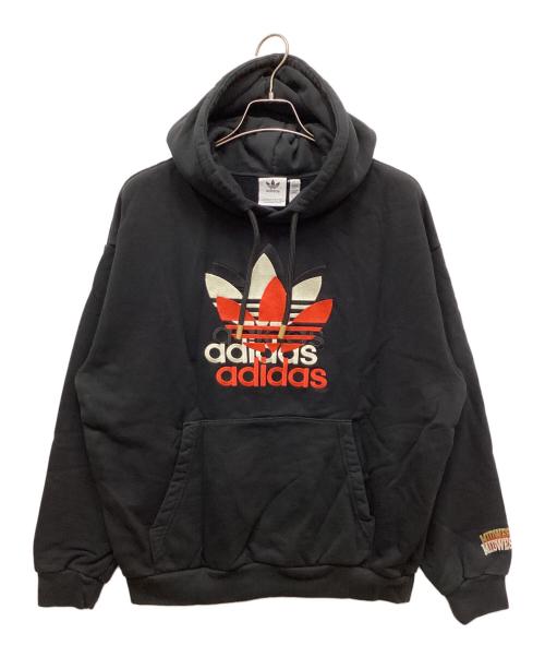 adidas（アディダス）adidas (アディダス) MIDWEST KIDS MWK HOODIE/ミッドウエストキッズフーディ ブラック サイズ:Lの古着・服飾アイテム