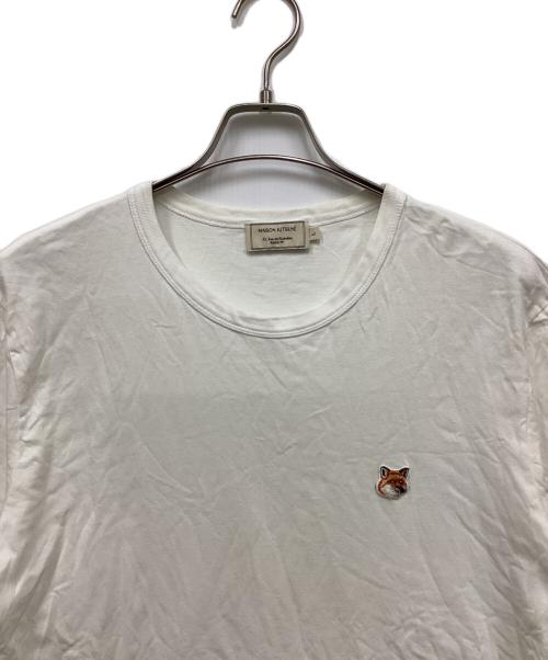 maison kitsune（メゾンキツネ）maison kitsune (メゾンキツネ) FOX HEAD PATCH TEE/フォックスヘッドパッチティー ホワイト サイズ:Lの古着・服飾アイテム