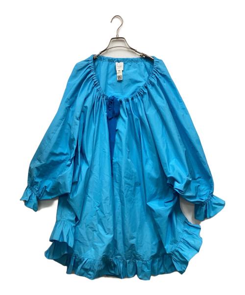patou（パトゥ）patou (パトゥ) ポリエステルフリルワンピース ブルー サイズ:34の古着・服飾アイテム